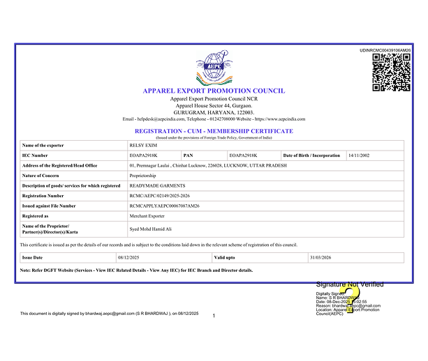 Relsy Certificate 2 Image